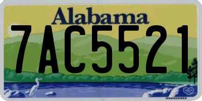 AL license plate 7AC5521