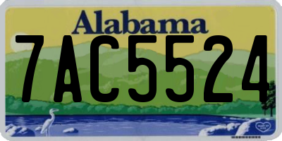 AL license plate 7AC5524