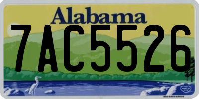 AL license plate 7AC5526