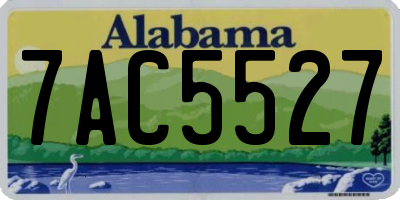 AL license plate 7AC5527