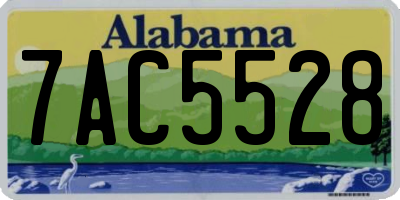 AL license plate 7AC5528