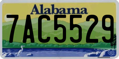 AL license plate 7AC5529