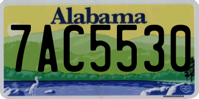 AL license plate 7AC5530