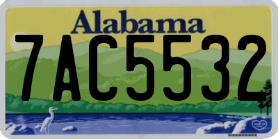 AL license plate 7AC5532