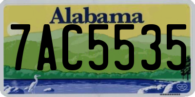 AL license plate 7AC5535