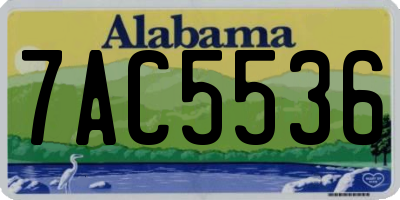 AL license plate 7AC5536