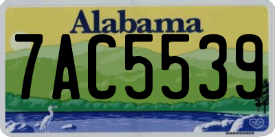 AL license plate 7AC5539