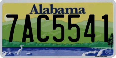 AL license plate 7AC5541