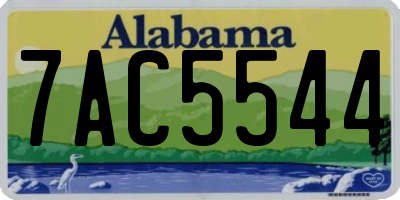 AL license plate 7AC5544