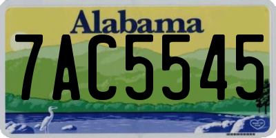 AL license plate 7AC5545