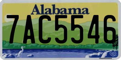 AL license plate 7AC5546