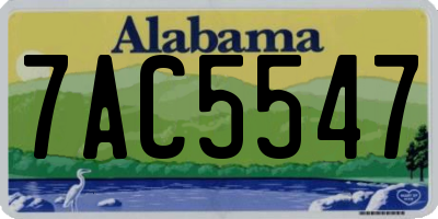 AL license plate 7AC5547