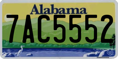 AL license plate 7AC5552