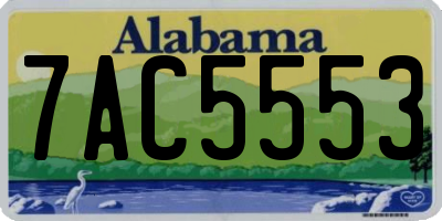 AL license plate 7AC5553