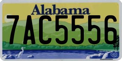 AL license plate 7AC5556