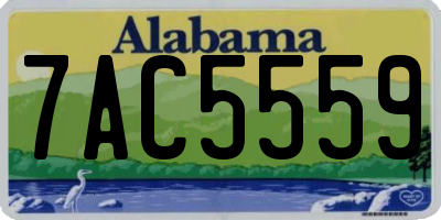 AL license plate 7AC5559