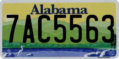 AL license plate 7AC5563