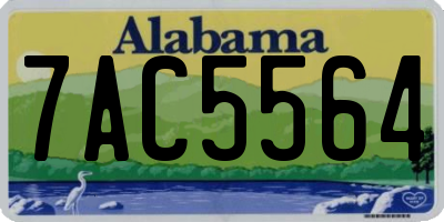 AL license plate 7AC5564