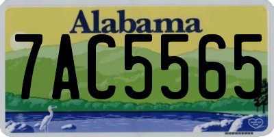 AL license plate 7AC5565