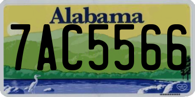 AL license plate 7AC5566