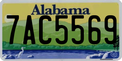 AL license plate 7AC5569