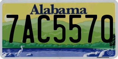 AL license plate 7AC5570