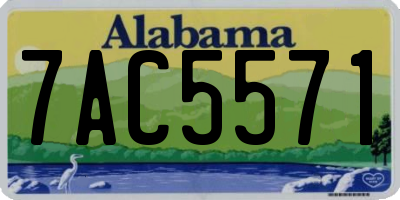 AL license plate 7AC5571