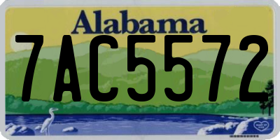 AL license plate 7AC5572