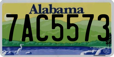 AL license plate 7AC5573