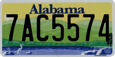 AL license plate 7AC5574