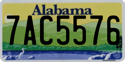 AL license plate 7AC5576