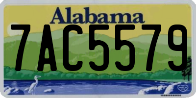 AL license plate 7AC5579