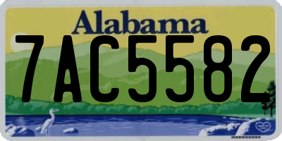 AL license plate 7AC5582
