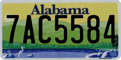 AL license plate 7AC5584