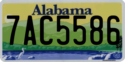 AL license plate 7AC5586