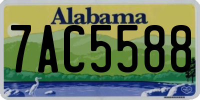 AL license plate 7AC5588