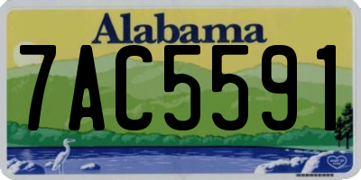 AL license plate 7AC5591