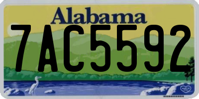 AL license plate 7AC5592
