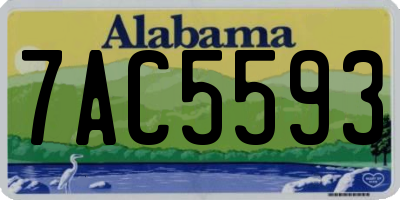 AL license plate 7AC5593