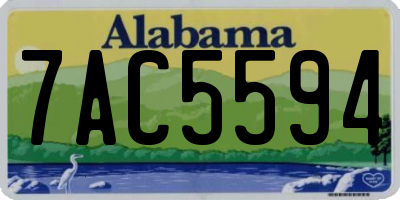 AL license plate 7AC5594