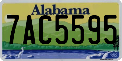 AL license plate 7AC5595