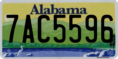 AL license plate 7AC5596