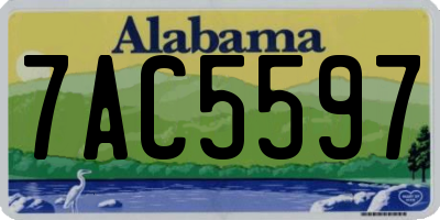 AL license plate 7AC5597