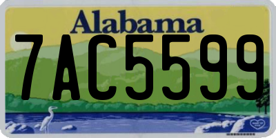 AL license plate 7AC5599