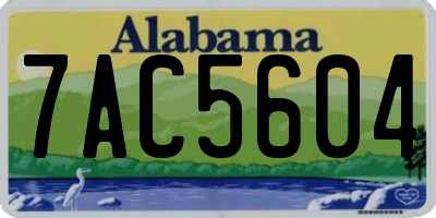 AL license plate 7AC5604