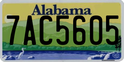 AL license plate 7AC5605