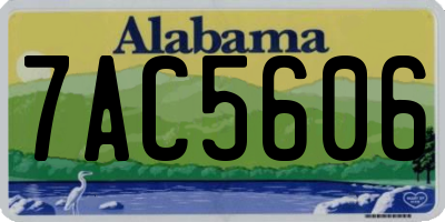 AL license plate 7AC5606