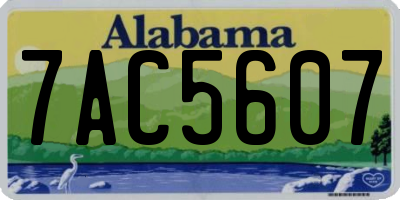 AL license plate 7AC5607