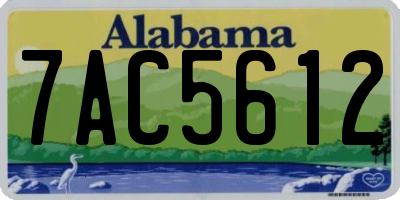 AL license plate 7AC5612