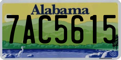 AL license plate 7AC5615